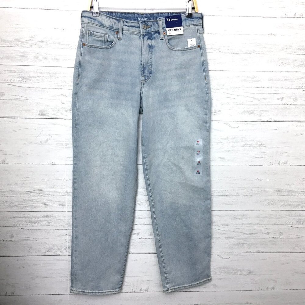 NEW Old Navy O.G. Loose High Rise Straight Leg Light Wash size 10 length 29"